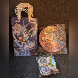 ⭐2/$25⭐Beyblade party supplies (newCupcake toppers cake plates favor/goodie bags